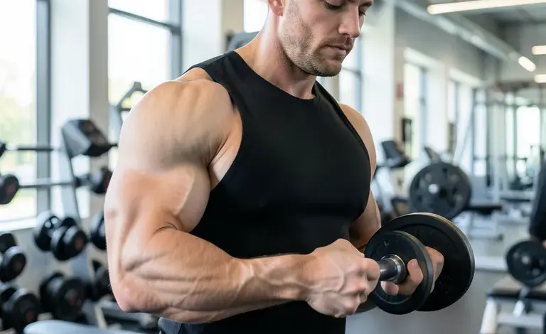 Jak posílit biceps efektivními cviky - ilustrační foto