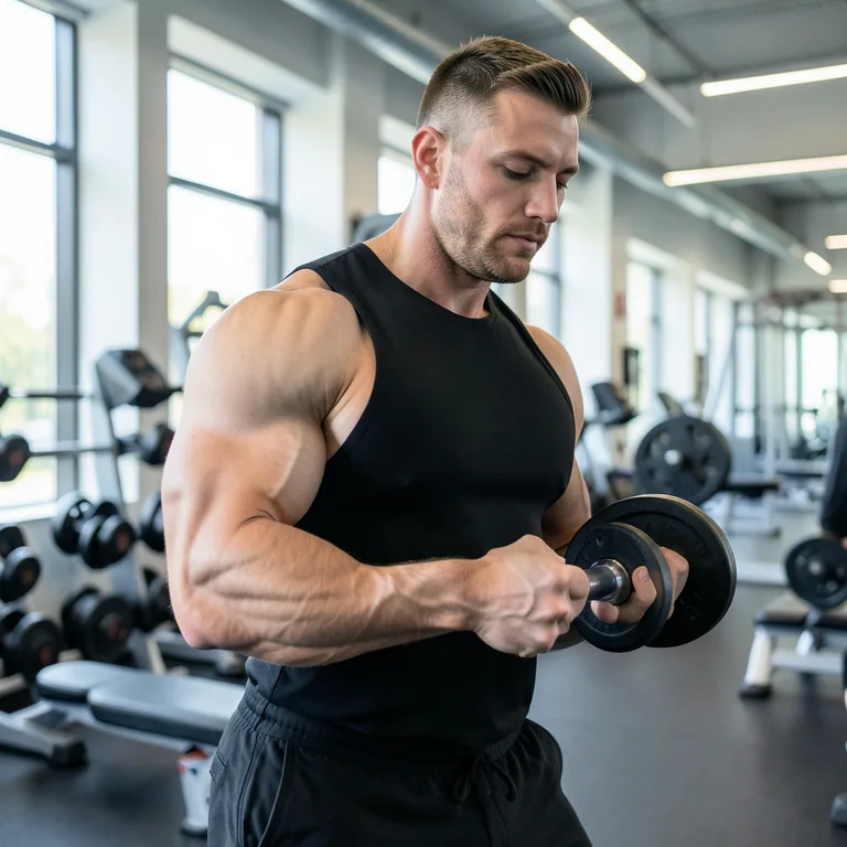 Jak posílit biceps efektivními cviky - ilustrační foto