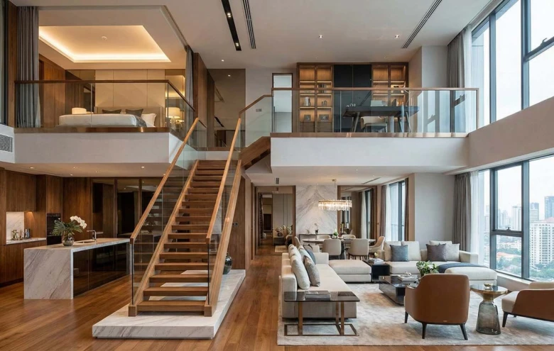 Duplex apartment interior