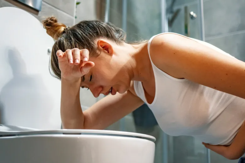Pregnant woman feeling nauseous