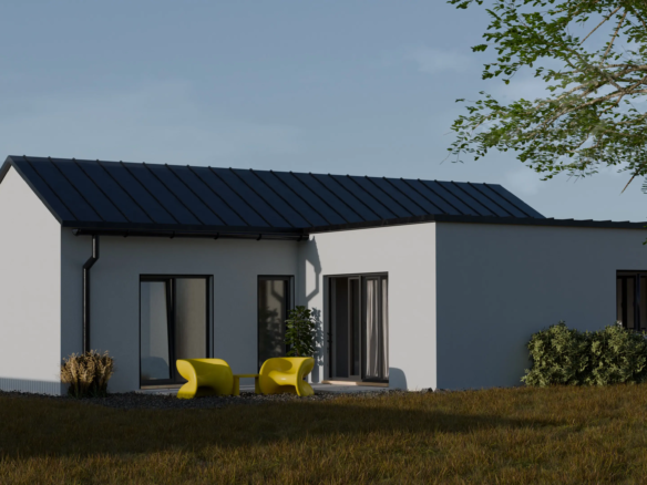 Modern modular house exterior